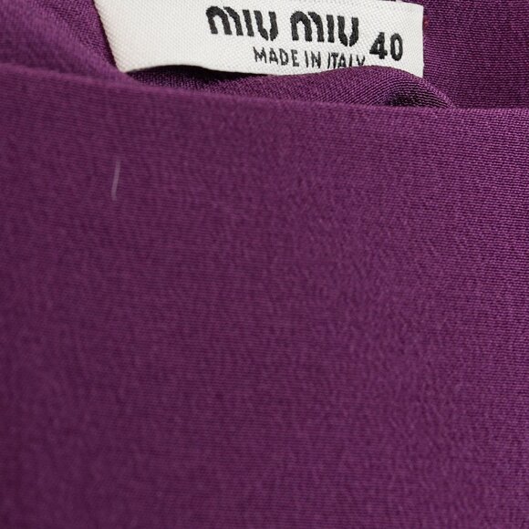 Miu Miu Purple Drop Waist Skirt - Picture 4 of 8